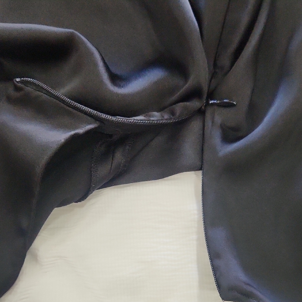 Zara Black Satin Blouse - Picture 8 of 9